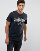 Jack And Jones Script Logo T-shirt - Black