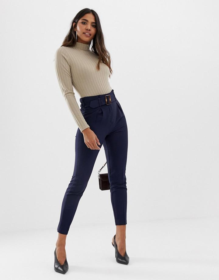 Lipsy Belted Slim Pants - Black