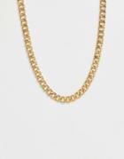 Asos Design Short Chunky Chain In Gold Tone - Gold