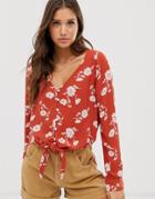 Hollister Tie Front Button Thru Shirt