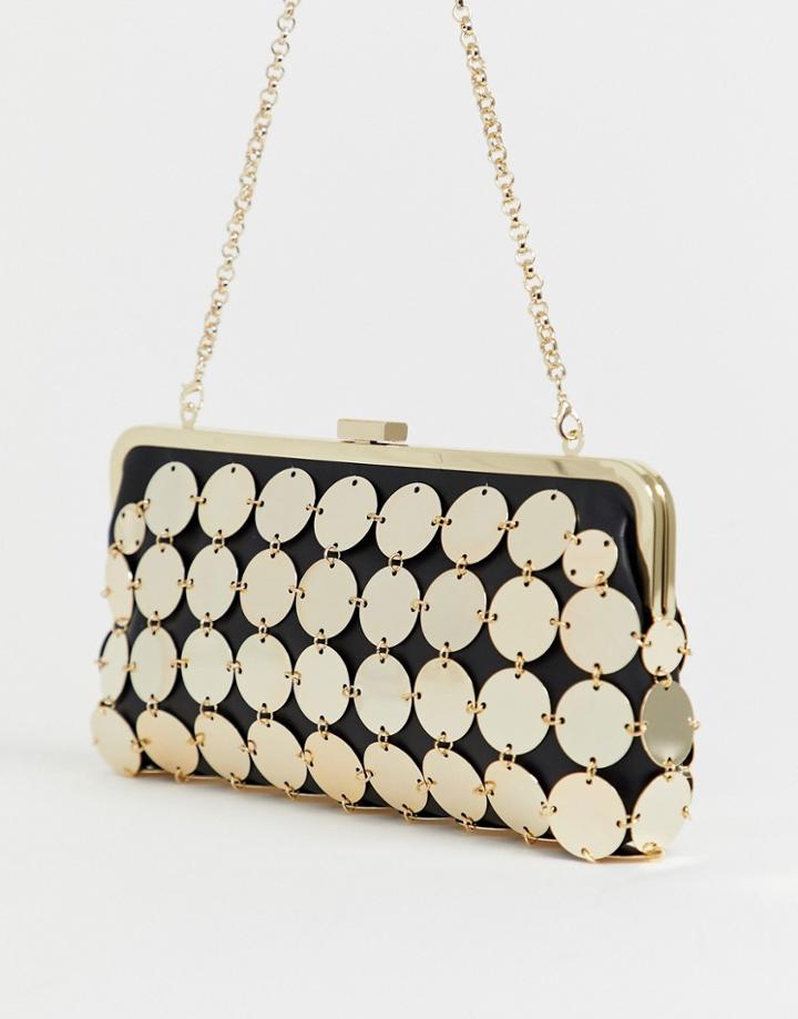 Asos Edition Disc Chain Bag - Gold