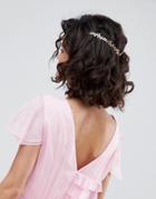 Asos Dainty Floral Back Hair Crown - Gold