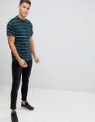 New Look Oversized T-shirt In Green Stripe - Green