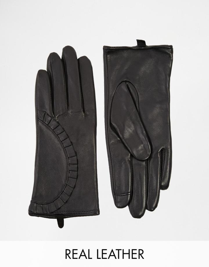 Echo Touch Leather Fan Glove - 001 Black