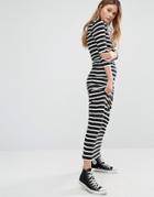 Only Abbie Stripe Dress With 3/4 Sleeve - Multi