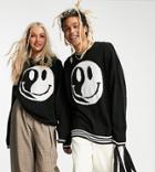 Collusion Unisex Crew Neck Sweater With Jacquard Print-multi