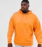 Asos Design Plus Oversized Hoodie In Orange