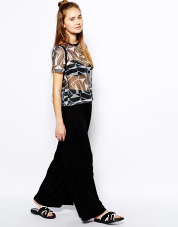 Asos Low Rise Wide Leg Pants