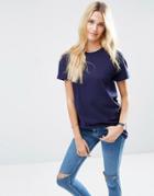 Asos The Ultimate Easy Longline T-shirt - Navy