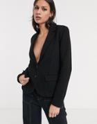 Whistles Slim Jersey Blazer In Black