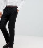 Heart & Dagger Slim Pants In Wool Mix Grid Check - Black