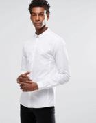 Asos White Shirt With Seam Details And Long Sleeves - White