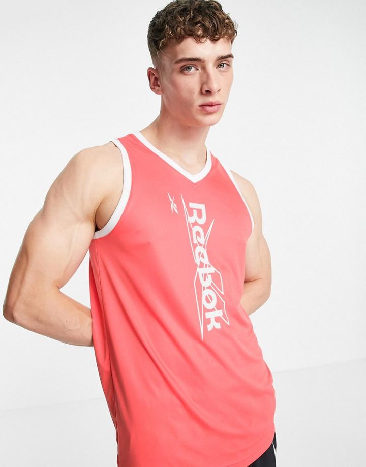 Reebok Training Graphic Tank Top In Orange