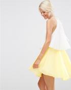 Asos Tiered Color Block Mini Dress - Multi
