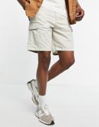 Selected Homme Cargo Shorts In Stone-neutral
