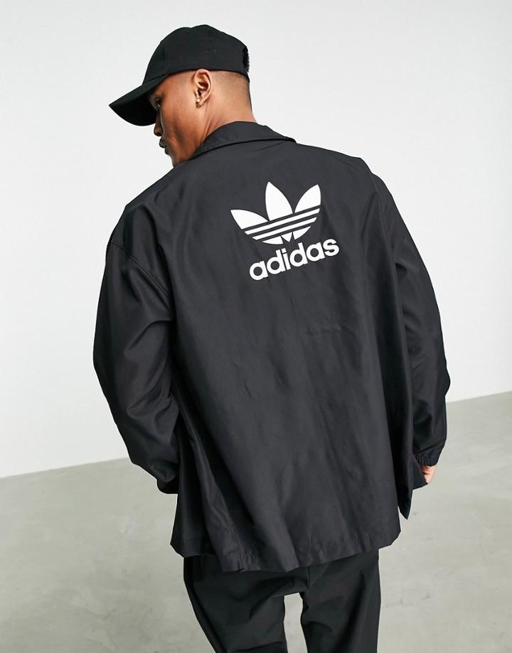 Adidas Originals Adicolor Coach Jacket In Black