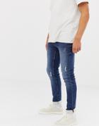 Blend Slim Fit Jeans Midwash - Blue
