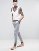 Asos Loungewear Joggers With Contrast Panels - Gray