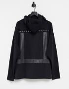 Asos Unrvlld Spply Oversized Hoodie With Reflective Panelling & Tape In Black