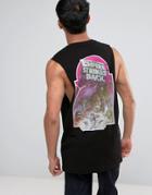 Asos Star Wars Sleeveless T-shirt With Empire Strikes Back Front And Back Print - Black