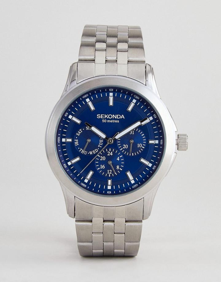 Sekonda Chronograph Bracelet Watch In Silver Exclusive To Asos - Silver