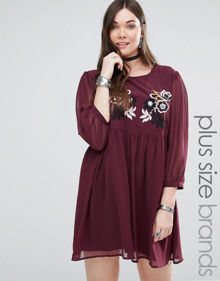 Alice & You Embroidered Swing Dress - Multi