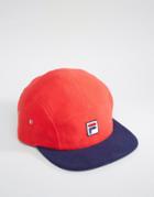 Fila Cap In Fleece With Box Logo & Contrast Visor - Black
