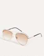 Jeepers Peepers Aviator Style Sunglasses-gold
