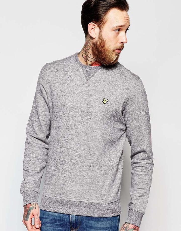Lyle & Scott Marl Crew Neck Sweatshirt - Red