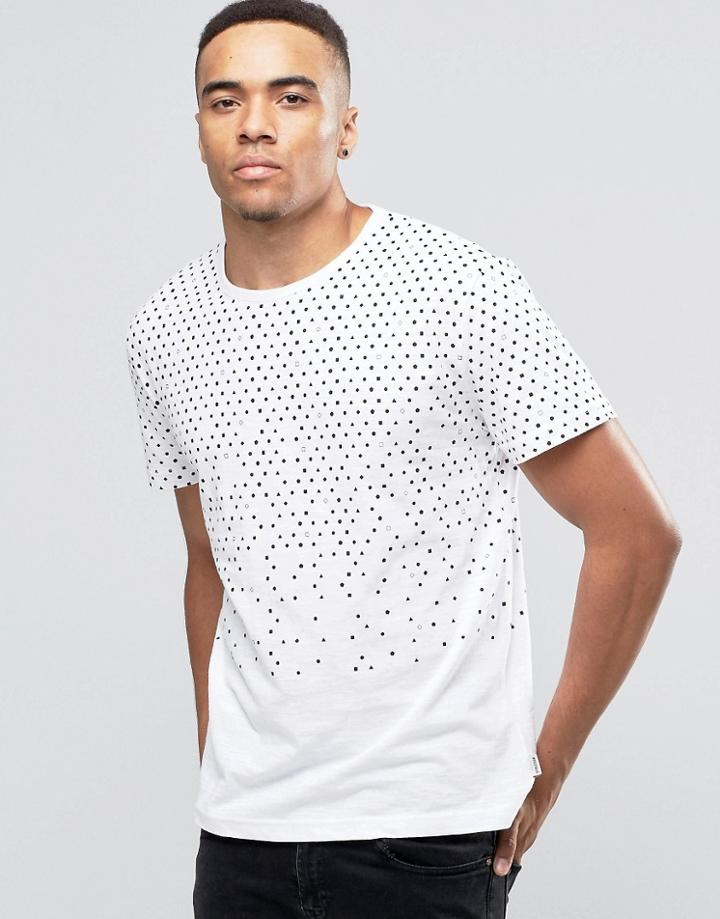Bellfield T-shirt With Geo Print - White