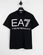 Armani Ea7 Train Large Logo T-shirt In Black
