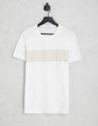 Calvin Klein Jeans Tonal Color Block Boxy Fit T-shirt In White