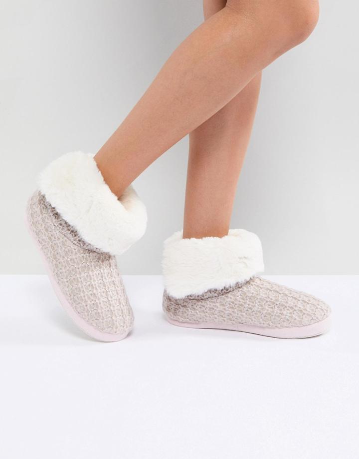 Head Over Heels By Dune Boot Slippers - Pink