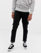 Threadbare Super Skinny Fit Ripped Knee Jeans In Black - Black