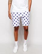 Champion Sweat Shorts With All Over Star Print - White
