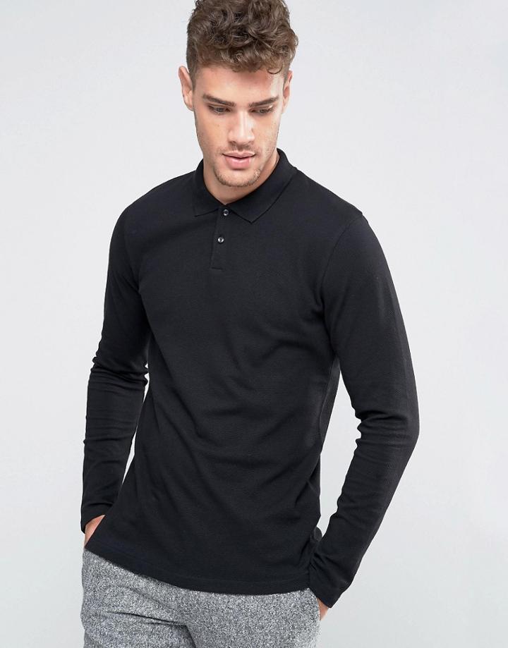 Jack & Jones Premium Slim Textured Polo - Black