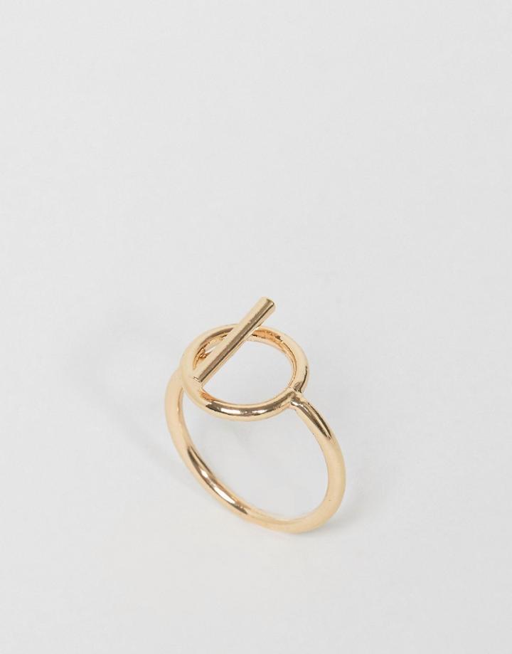 Asos Fine Toggle Ring - Gold