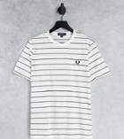 Fred Perry Striped T-shirt In White - Exclusive To Asos
