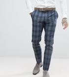 Heart & Dagger Slim Suit Pants In Check - Gray