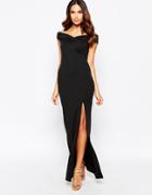 Jessica Wright Sarah Off Shoulder Maxi Dress - Black