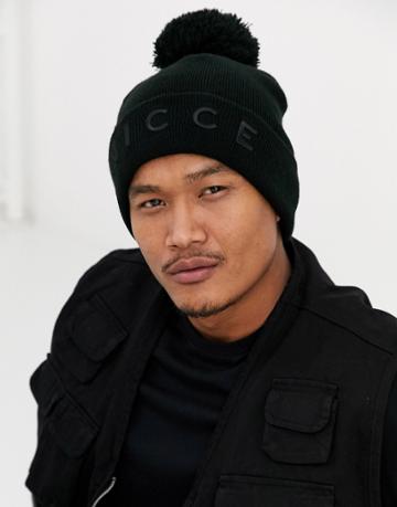 Nicce Bobble Beanie In Black