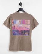 Vintage Supply T-shirt In Rust Brown With Chile Back Print