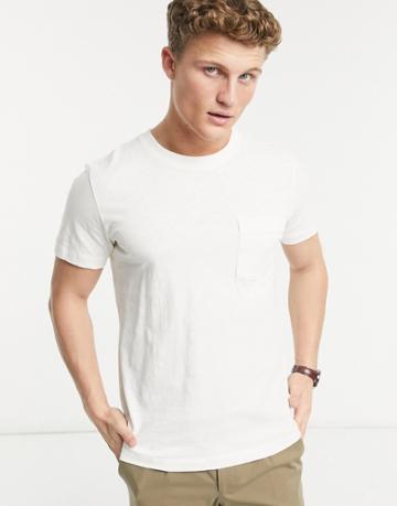 Selected Homme Jared O-neck Pocket Tee-white