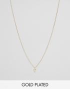 Orelia Gold Plated Diamond Crystal Stud Necklace - Gold