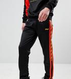 Fila Poly Tricot Joggers With Taping In Black - Black