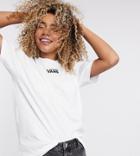 Vans Oversized Chest Logo T-shirt In White Exclusive At Asos