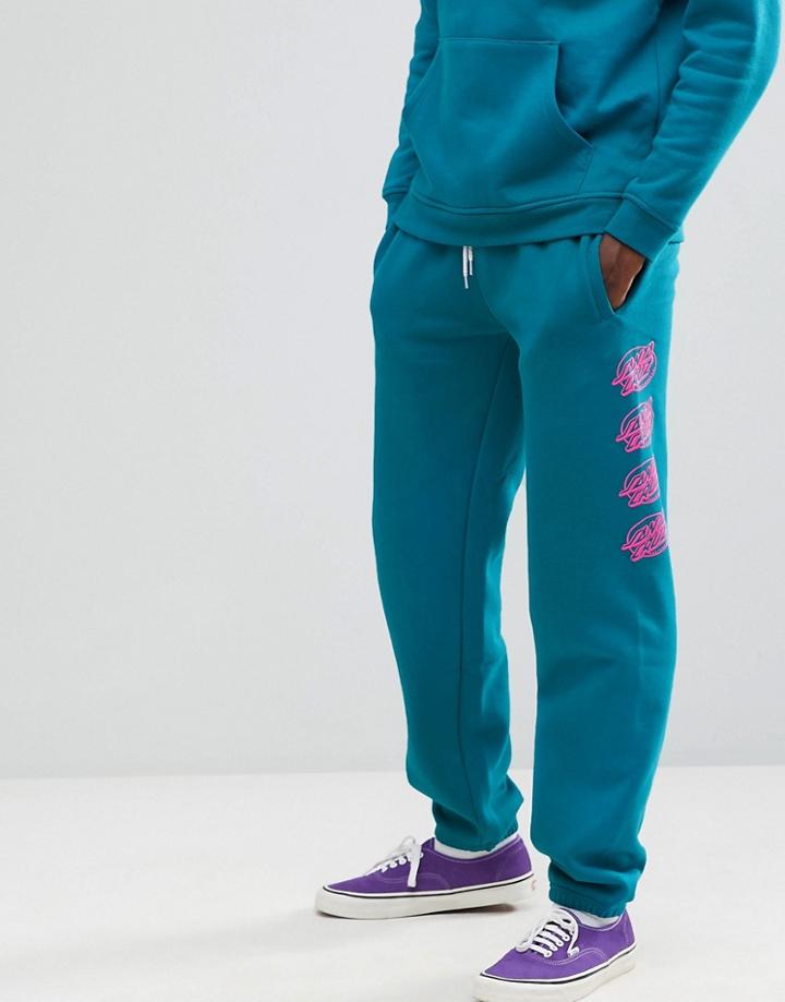 Santa Cruz Oval Dot Print Jogger In Blue - Blue