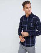 Jack & Jones Premium Shirt In Slim Fit Check - Navy