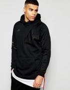Adidas Originals Hoodie With Sleeve Print Aj7833 - Black