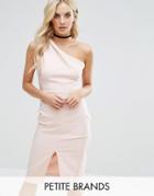 Miss Selfridge Petite One Shoulder Midi Dress - Pink